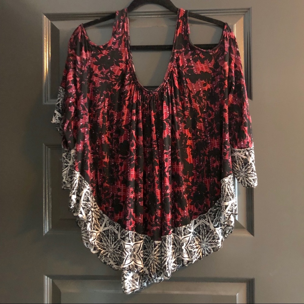 Free People Off-The-Shoulder Flowy Long Sleeve